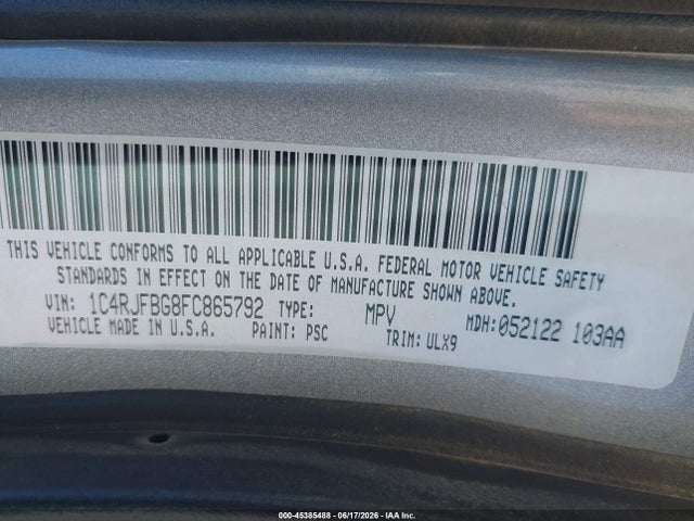 Jeep Grand Cherokee 2015 1C4RJFBG8FC865792 Image 23