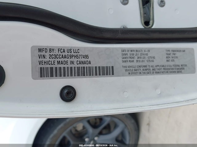 Aukcja sprzedaży 2023 Chrysler 300 Touring, vin: 2C3CCAAG9PH577495, numer aukcji: 45385606