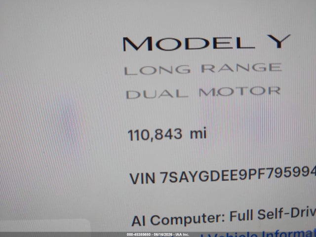 Tesla Model Y 2023 7SAYGDEE9PF795994 Image 14