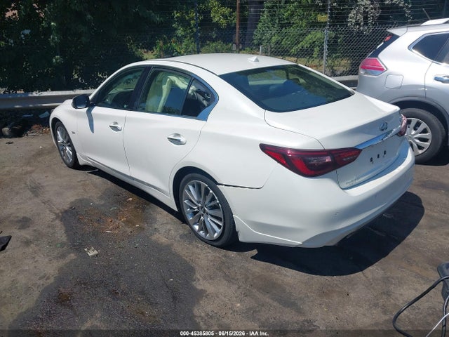 2018 Infiniti Q50 3.0t Luxe მანქანა იყიდება აუქციონზე, vin: JN1EV7AP1JM358149, აუქციონის ნომერი: 45385805
