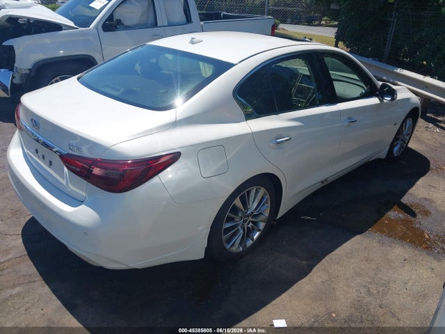 2018 Infiniti Q50 3.0t Luxe მანქანა იყიდება აუქციონზე, vin: JN1EV7AP1JM358149, აუქციონის ნომერი: 45385805