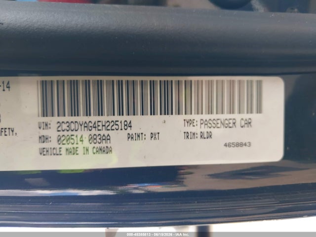 Продажа на аукционе авто 2014 Dodge Challenger Sxt Plus, vin: 2C3CDYAG4EH225184, номер лота: 45385813