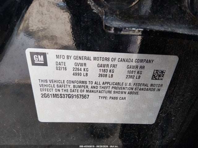 2G61M5S37G9167567 Cadillac Xts Luxury Collection