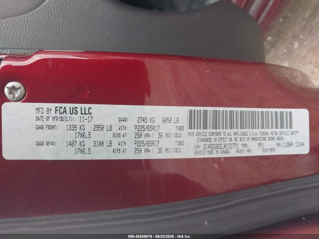 Продаж на аукціоні авто 2018 Dodge Grand Caravan Se Plus, vin: 2C4RDGBG6JR151771, номер лоту: 45385876