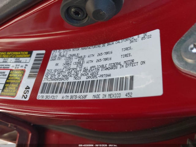 3TMCZ5AN5NM504395 Toyota Tacoma Trd Off Road