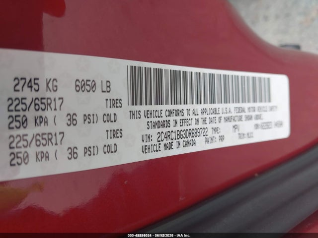 Aukcja sprzedaży 2013 Chrysler Town & Country Touring, vin: 2C4RC1BG3DR689722, numer aukcji: 45386024