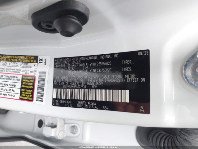 5TDFARAH9PS022831 Toyota Highlander Hybrid Platinum