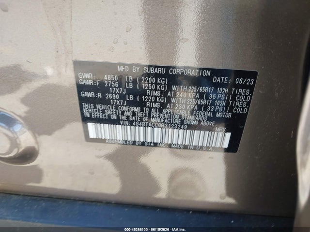 Subaru Outback Premium 2024 4S4BTACC0R3123249 Image 9