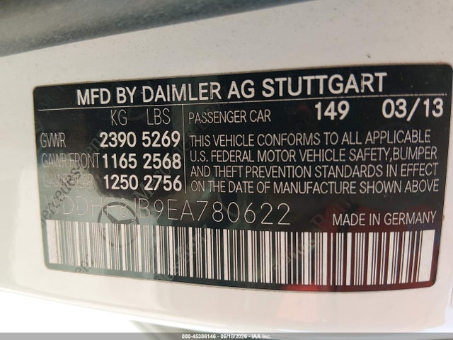 2014 Mercedes-benz E 350 4matic მანქანა იყიდება აუქციონზე, vin: WDDHF8JB9EA780622, აუქციონის ნომერი: 45386146