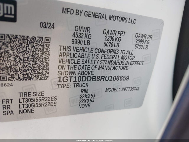 GMC Hummer Ev Pickup E4wd 3x 2024 1GT10DDB8RU106659 Image 9