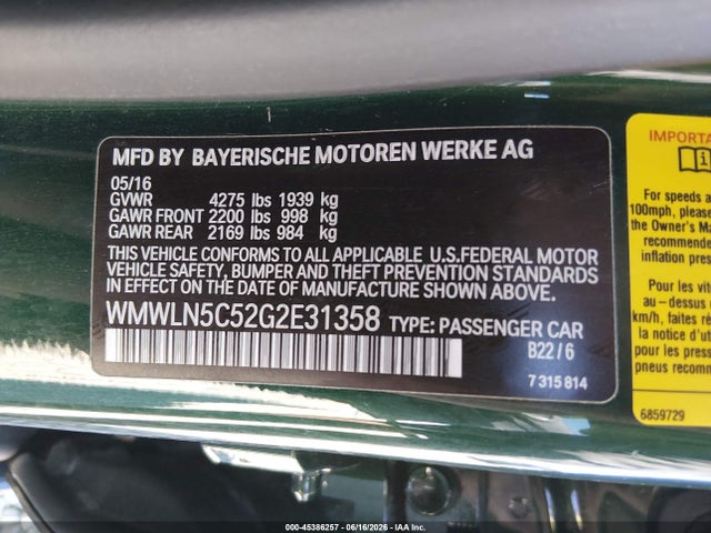 Mini Clubman Cooper 2016 WMWLN5C52G2E31358 Image 9