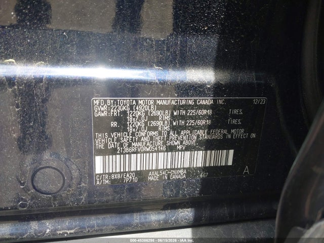 2T3B6RFV0RW054146 Toyota Rav4 Hybrid Xle Premium