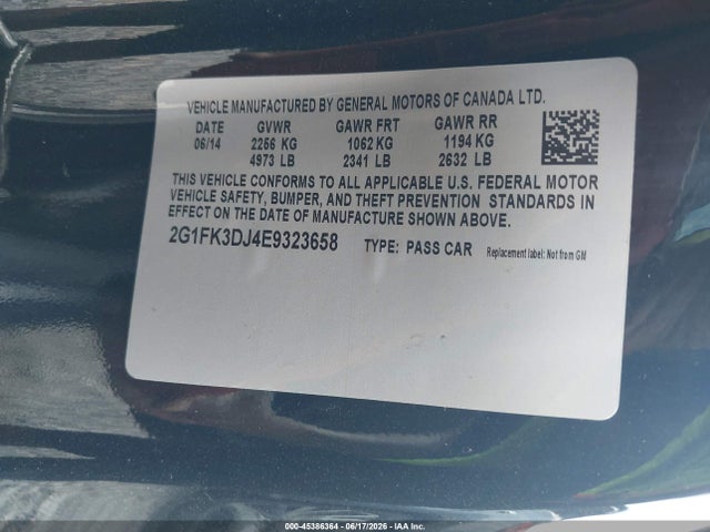 Aukcja sprzedaży 2014 Chevrolet Camaro 2ss, vin: 2G1FK3DJ4E9323658, numer aukcji: 45386364