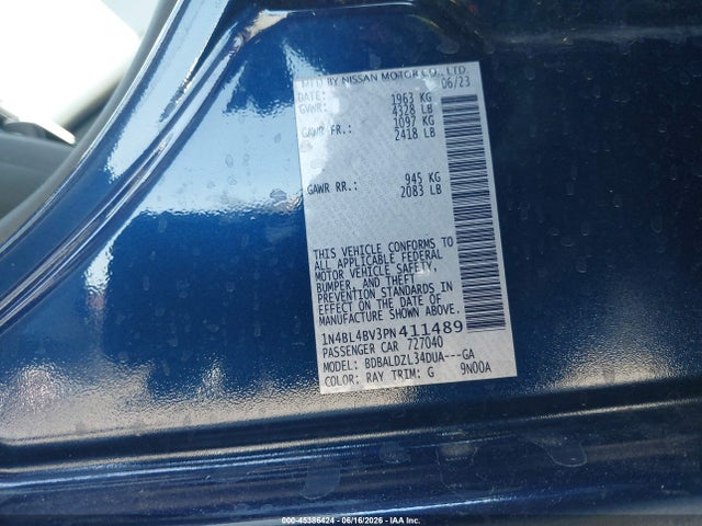 1N4BL4BV3PN411489 Nissan Altima S Fwd