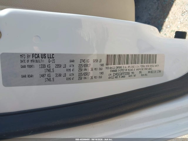 2C4RDGCG0FR722936 Dodge Grand Caravan Sxt