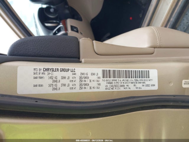 Продажа на аукционе авто 2012 Jeep Grand Cherokee Limited, vin: 1C4RJFBG5CC180094, номер лота: 45386531