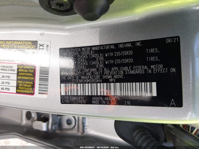 Toyota Highlander Hybrid Platinum 2021 5TDEBRCH0MS065844 Image 9