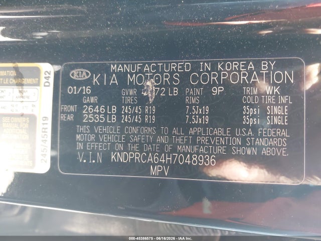 KNDPRCA64H7048936 KIA Sportage Sx Turbo