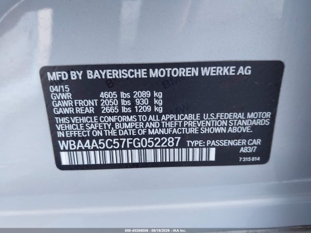 WBA4A5C57FG052287 BMW 428 Gran Coupe