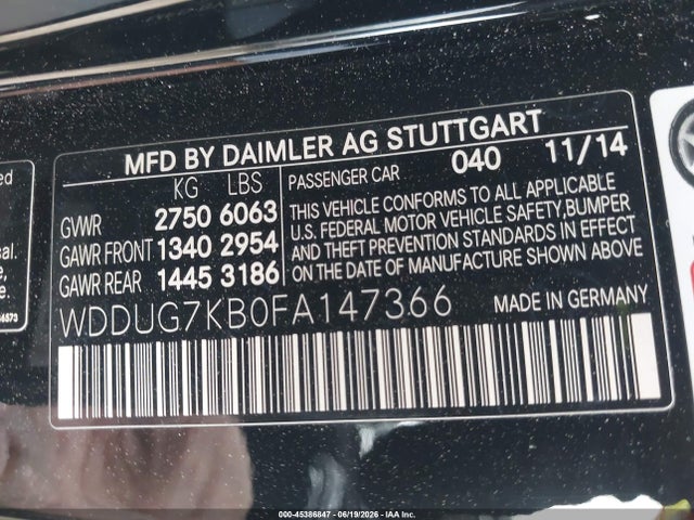 Mercedes-Benz S 65 Amg 2015 WDDUG7KB0FA147366 Image 9
