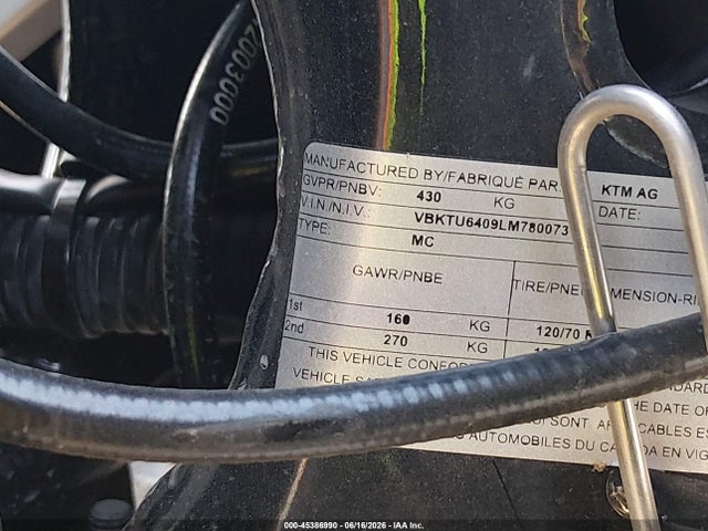 KTM 790 Duke 2020 VBKTU6409LM780073 Image 10