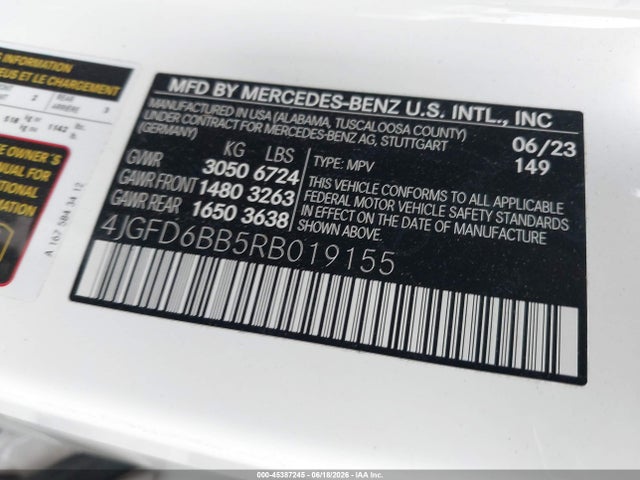 4JGFD6BB5RB019155 Mercedes-Benz Amg Gle 53 Coupe 4matic+
