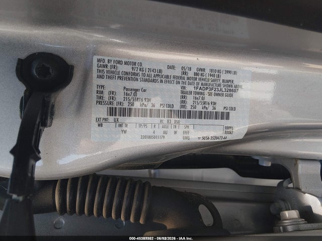 Ford FOCUS SE 2018 1FADP3F23JL328607 Image 9