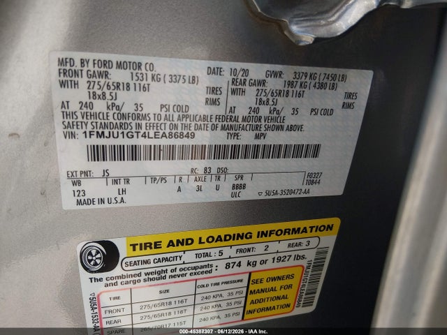 1FMJU1GT4LEA86849 Ford Expedition Xl