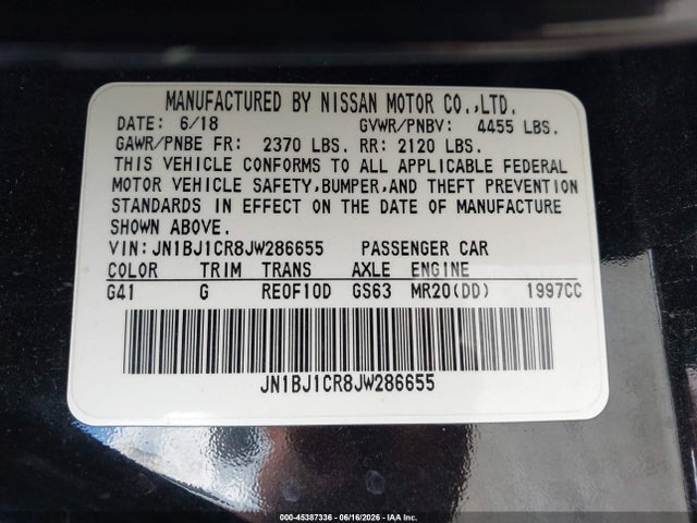 JN1BJ1CR8JW286655 Nissan Rogue Sport Sv