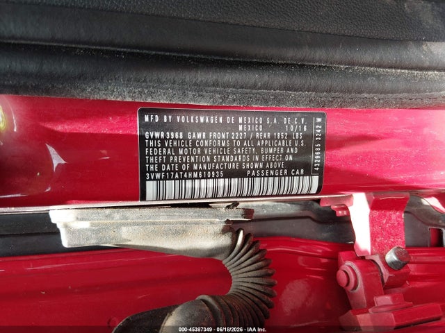 Продаж на аукціоні авто 2017 Volkswagen Beetle #pinkbeetle/1.8t Classic/1.8t S, vin: 3VWF17AT4HM610935, номер лоту: 45387349