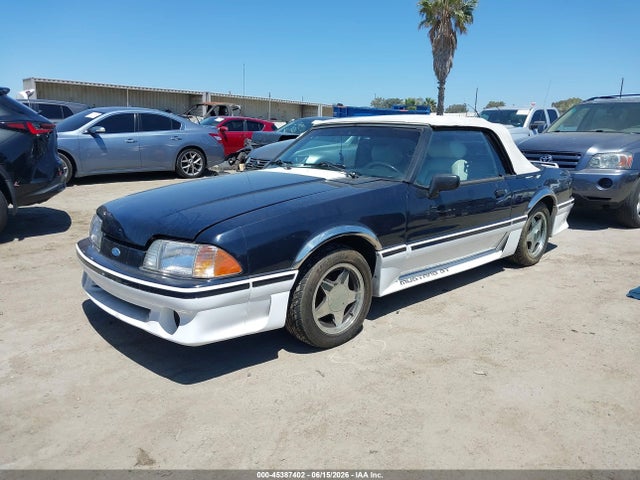 45387402 :رقم المزاد ، 1FABP45E5KF163880 vin ، 1989 Ford Mustang Gt/cobra Gt مزاد بيع