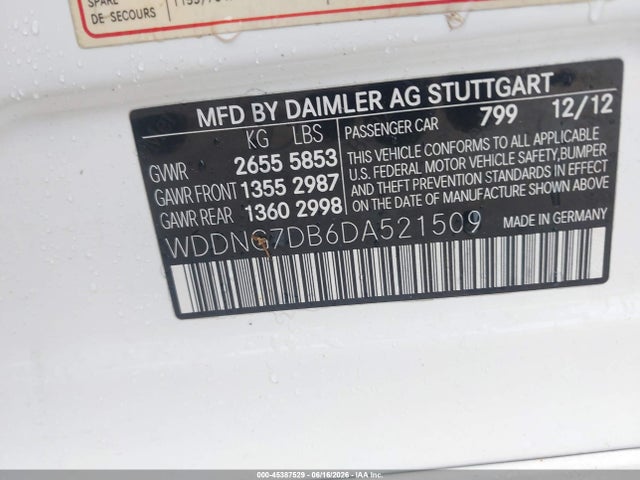 Продаж на аукціоні авто 2013 Mercedes-benz S 550, vin: WDDNG7DB6DA521509, номер лоту: 45387529