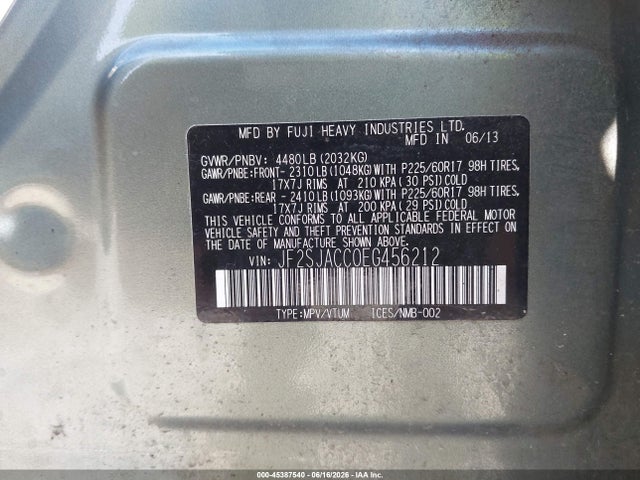 Subaru Forester 2.5i Premium 2014 JF2SJACC0EG456212 Image 9