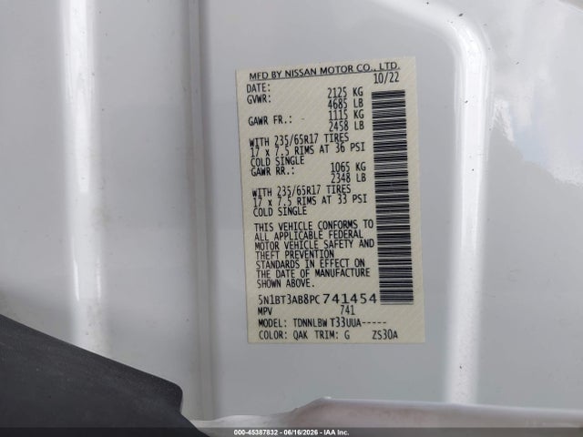 Nissan Rogue S Intelligent Awd 2023 5N1BT3AB8PC741454 Image 9