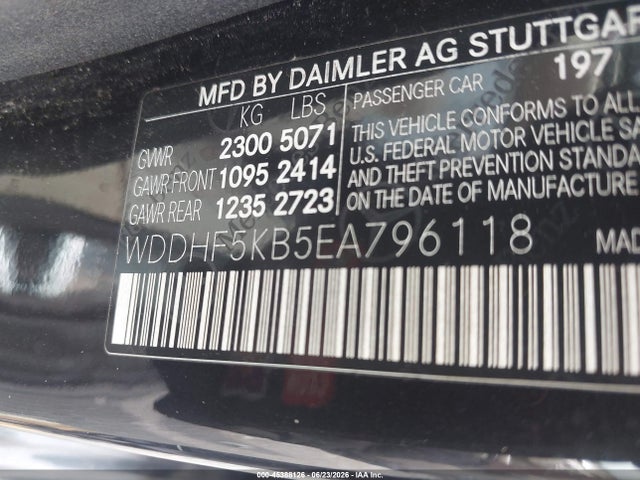 Aukcja sprzedaży 2014 Mercedes-benz E 350, vin: WDDHF5KB5EA796118, numer aukcji: 45388126
