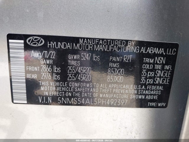 Hyundai Santa Fe Calligraphy 2023 5NMS54AL5PH492397 Image 9