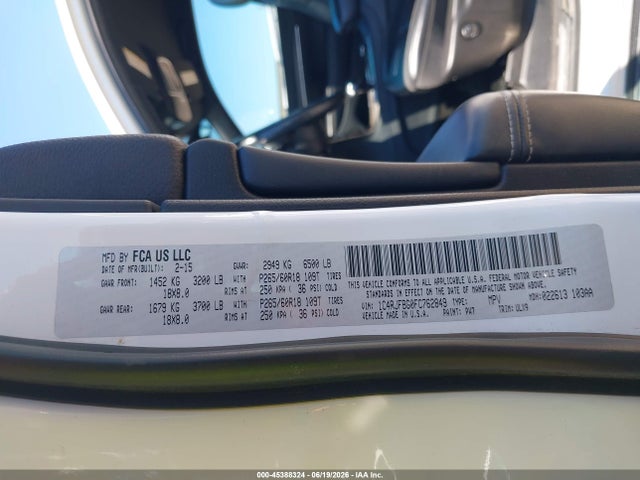 45388324 :رقم المزاد ، 1C4RJFBG0FC762849 vin ، 2015 Jeep Grand Cherokee Limited مزاد بيع