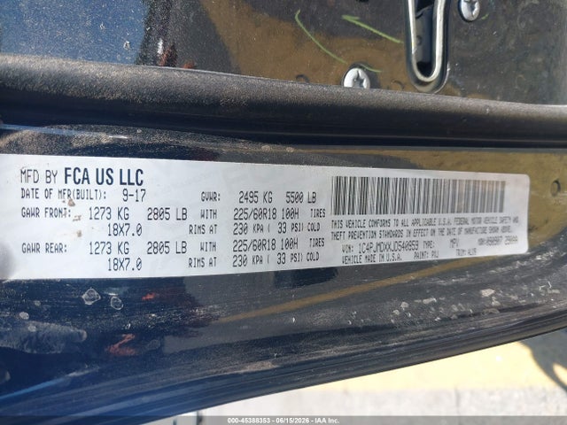 1C4PJMDXXJD540959 Jeep Cherokee Limited 4x4