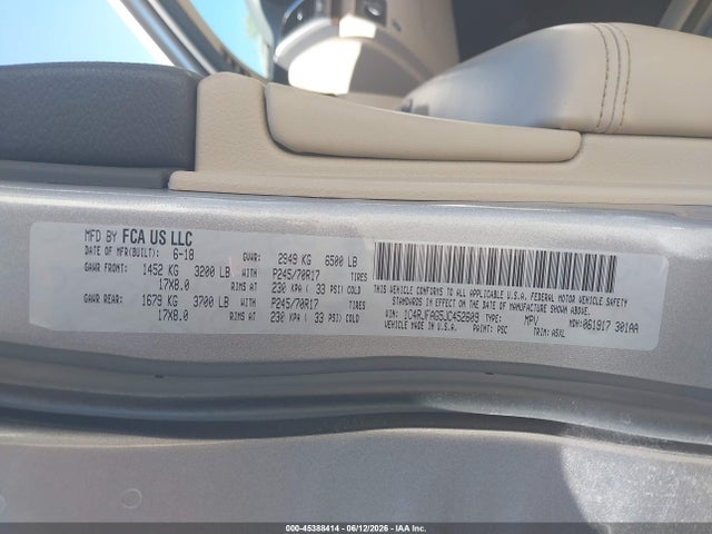Продаж на аукціоні авто 2018 Jeep Grand Cherokee Laredo E 4x4, vin: 1C4RJFAG5JC452609, номер лоту: 45388414