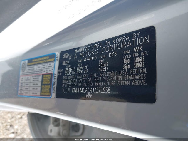 KIA Sportage Lx 2018 KNDPMCAC4J7371958 Image 9