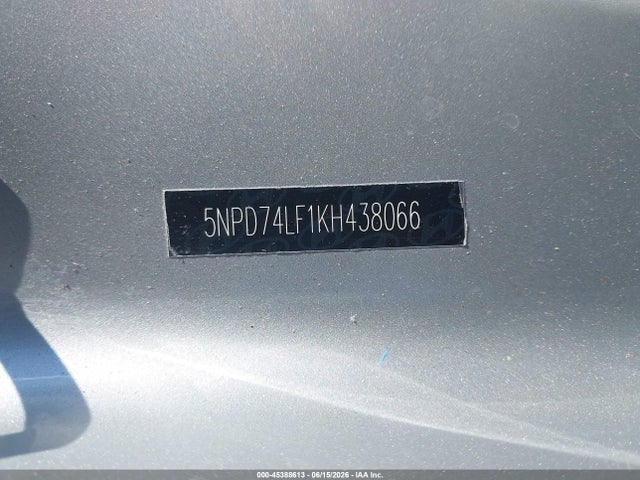 Aukcja sprzedaży 2019 Hyundai Elantra Se, vin: 5NPD74LF1KH438066, numer aukcji: 45388613