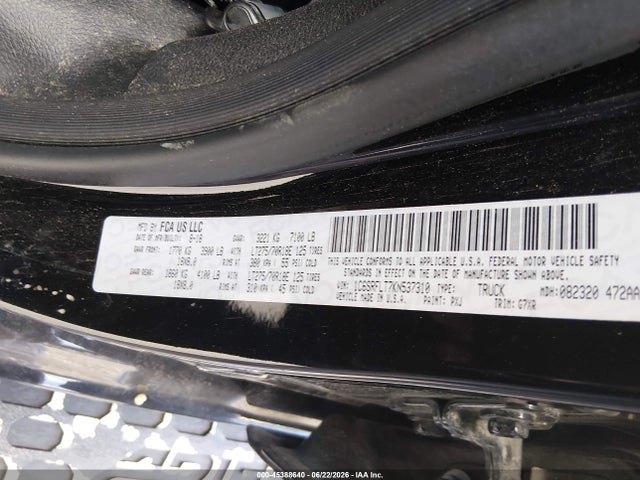 Продаж на аукціоні авто 2019 Ram 1500, vin: 1C6SRFLT7KN537310, номер лоту: 45388640