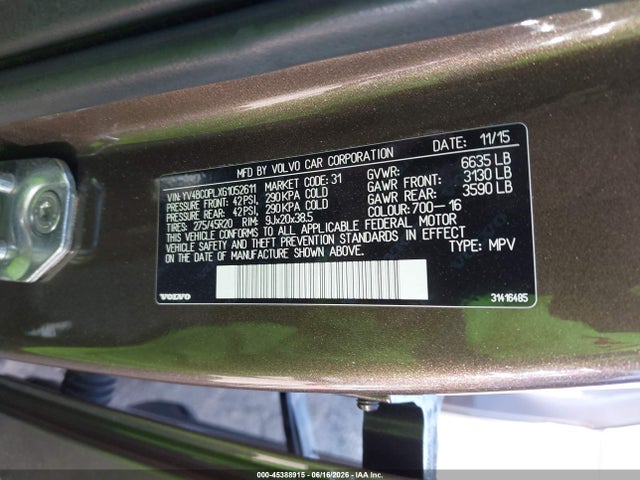 YV4BC0PLXG1052611 Volvo Xc90 Hybrid T8 Inscription