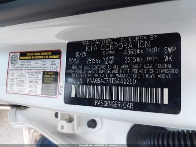 KNAG64J73T5442260 KIA K5 Gt-line Fwd