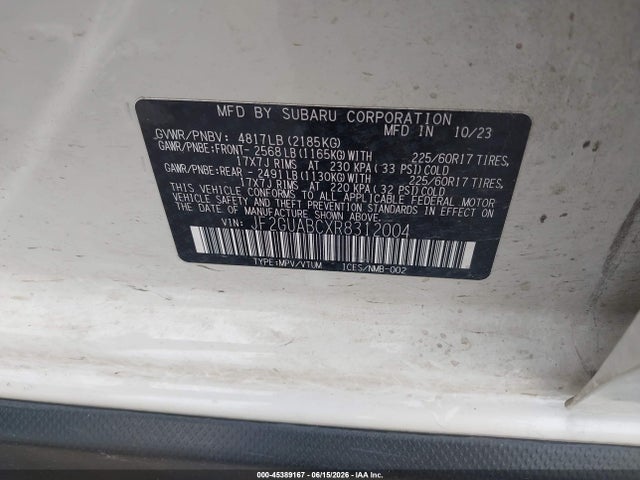 Subaru Crosstrek 2024 JF2GUABCXR8312004 Image 9