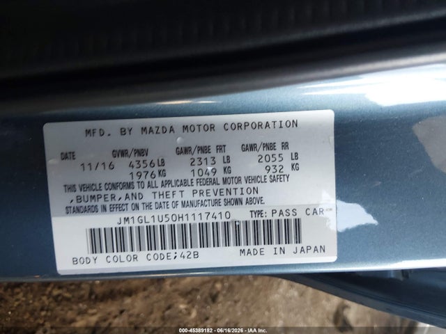 JM1GL1U50H1117410 Mazda Mazda6 Sport