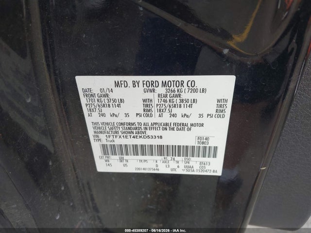 Ford F-150 Xlt 2014 1FTFX1ET4EKD53318 Image 9