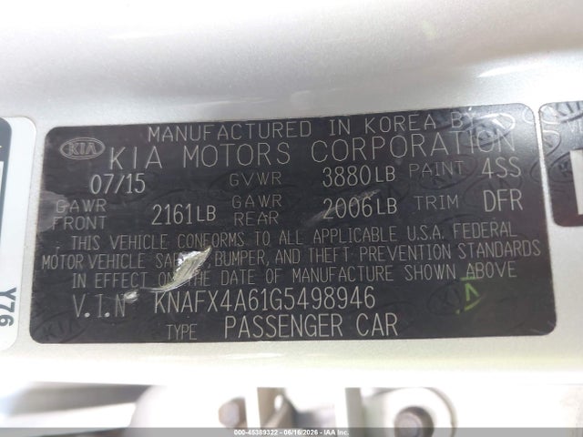 KIA FORTE LX 2016 KNAFX4A61G5498946 Image 9