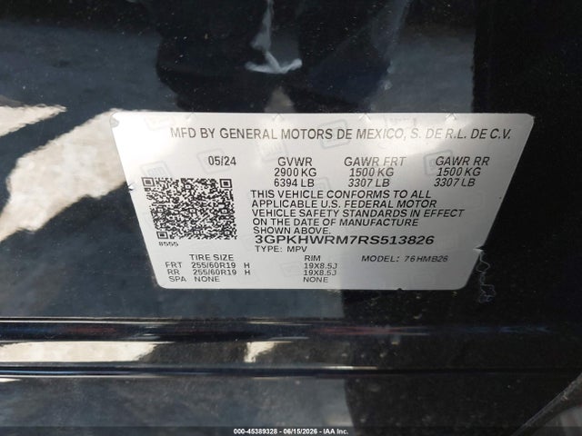 Продаж на аукціоні авто 2024 Honda Prologue Touring, vin: 3GPKHWRM7RS513826, номер лоту: 45389328