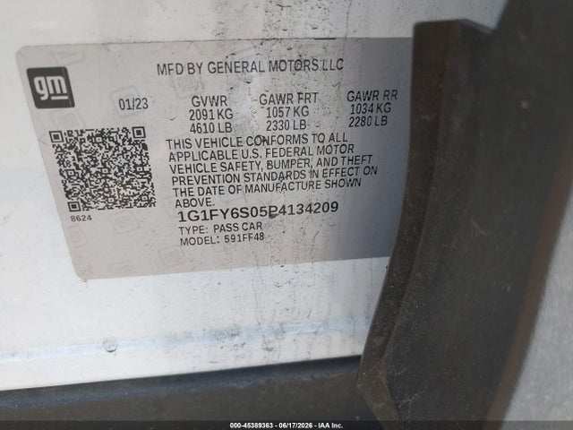 1G1FY6S05P4134209 Chevrolet Bolt Euv Fwd Lt